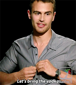 Theo James stripping